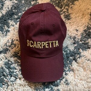 Scarpetta Burgundy Baseball Cap